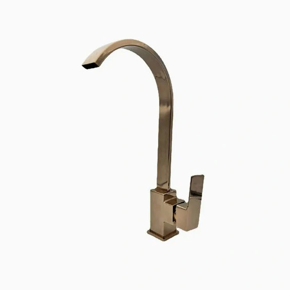 Rubinetto per lavabo da cucina per macinazione di tubi piatti